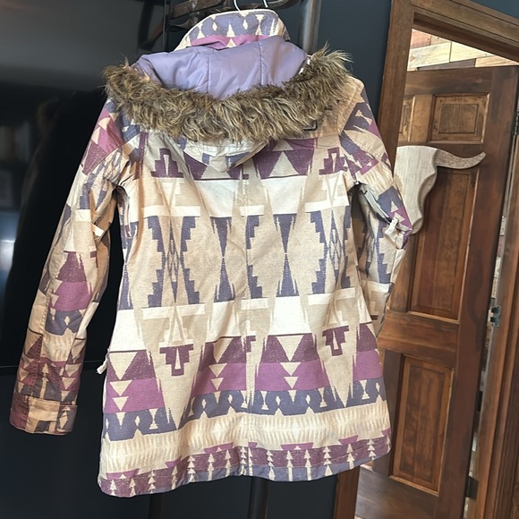 $280 MSRP BURTON XS Women’s Aztec Southwest DryRide Ski Board Jacket Hooded Coat - Picture 5 of 7